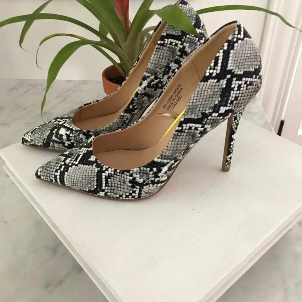 Snakeskin 3-Inch Heels